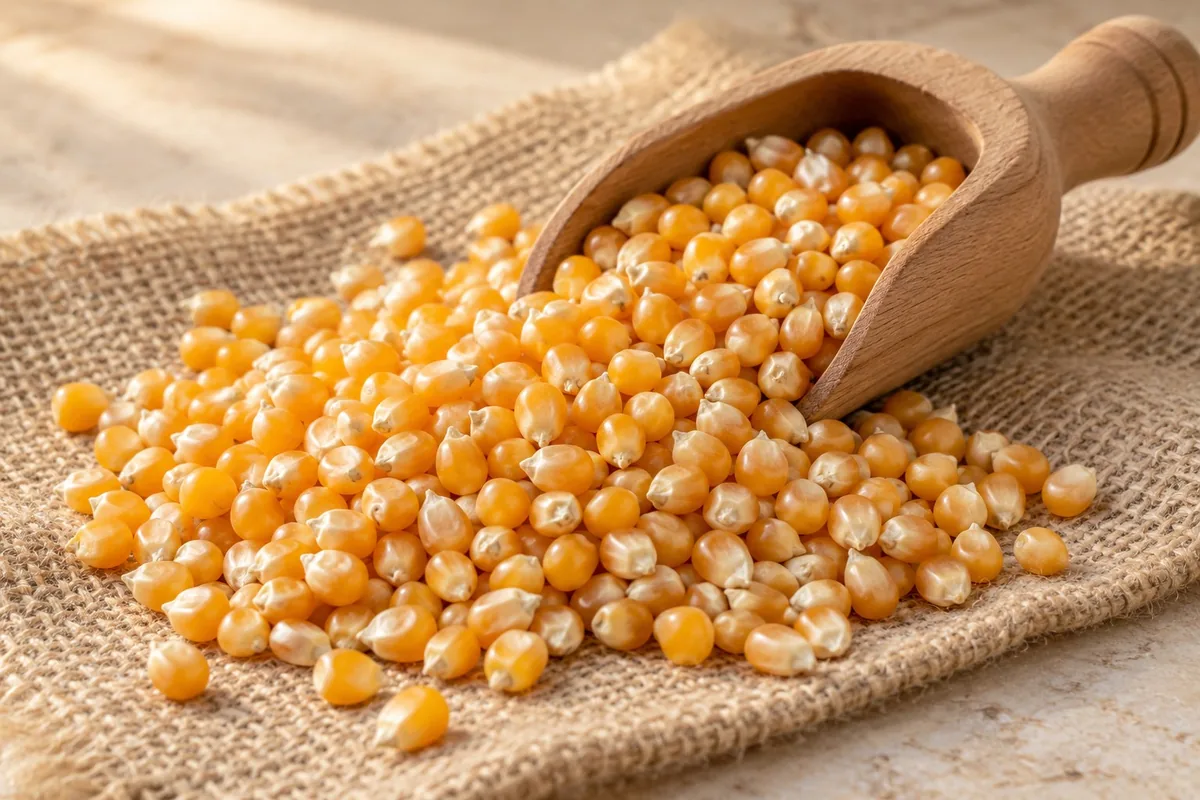 Pukancová kukuřice – surový produkt